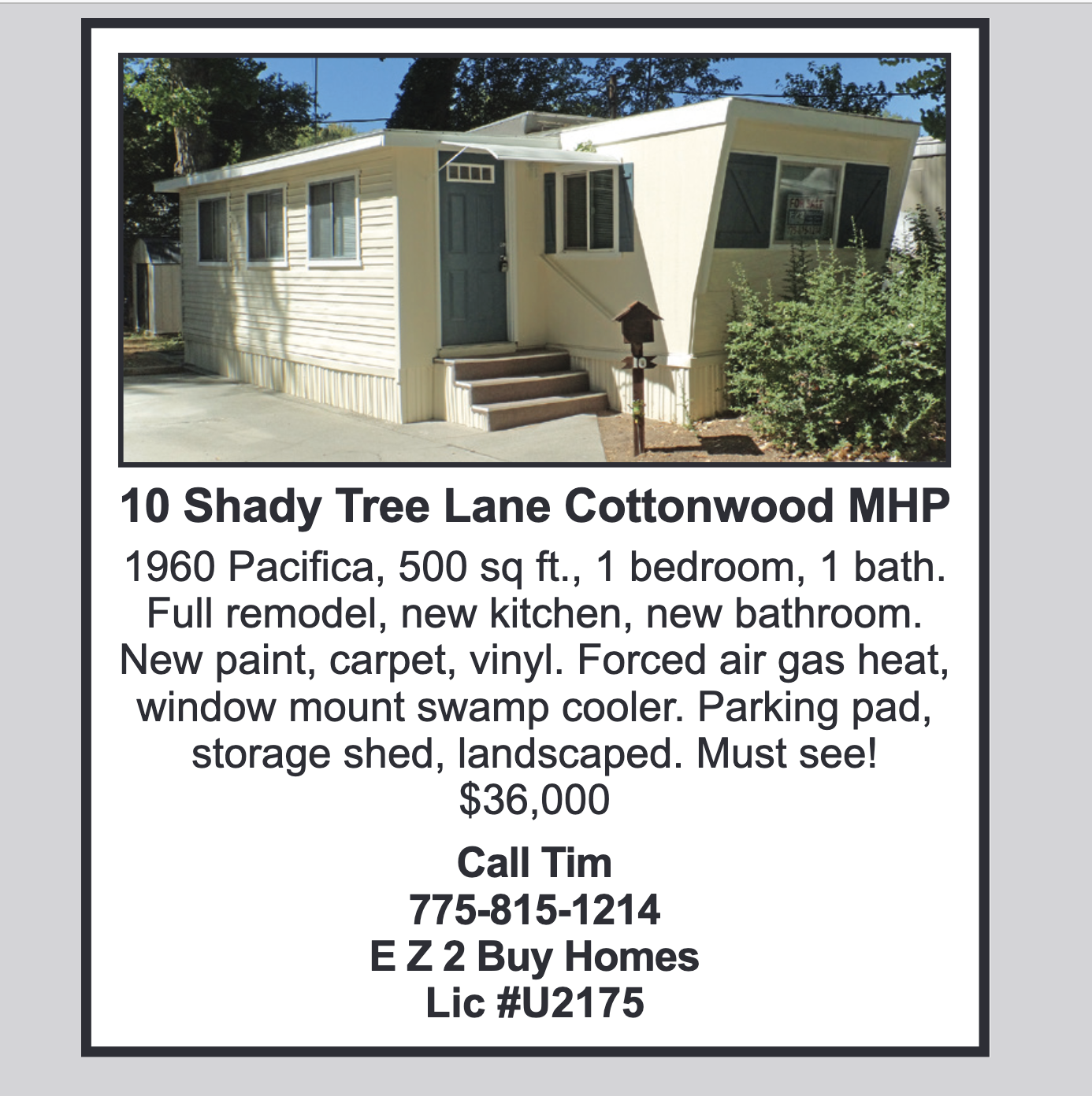 10 Shady Tree Lane Serving Carson City for over 150 years